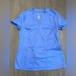 JAANUU CEIL BLUE SCRUB TOP - SKU:156